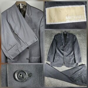 Michael Kors Men's 2 Piece Suit Navy 42R Pants 35X29 Modern Preppy Designer